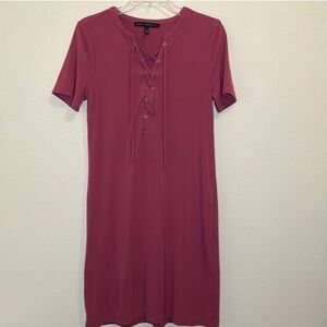 White House Black Market Pink Lace-Up Dress